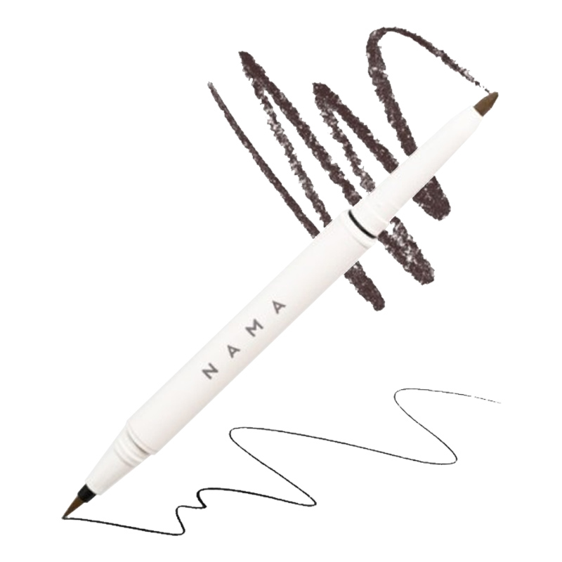 Nama Beauty Perfect Line Waterproof Duo-Tip Eyeliner Pen Brown 0.25gr | Gogobli
