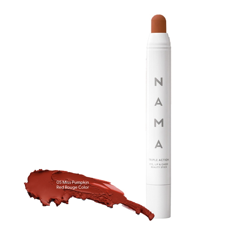 Nama Beauty Triple Action Beauty Stick Lip+Eye+Cheek 05. Miss Pumpkin 1.8gr | Gogobli