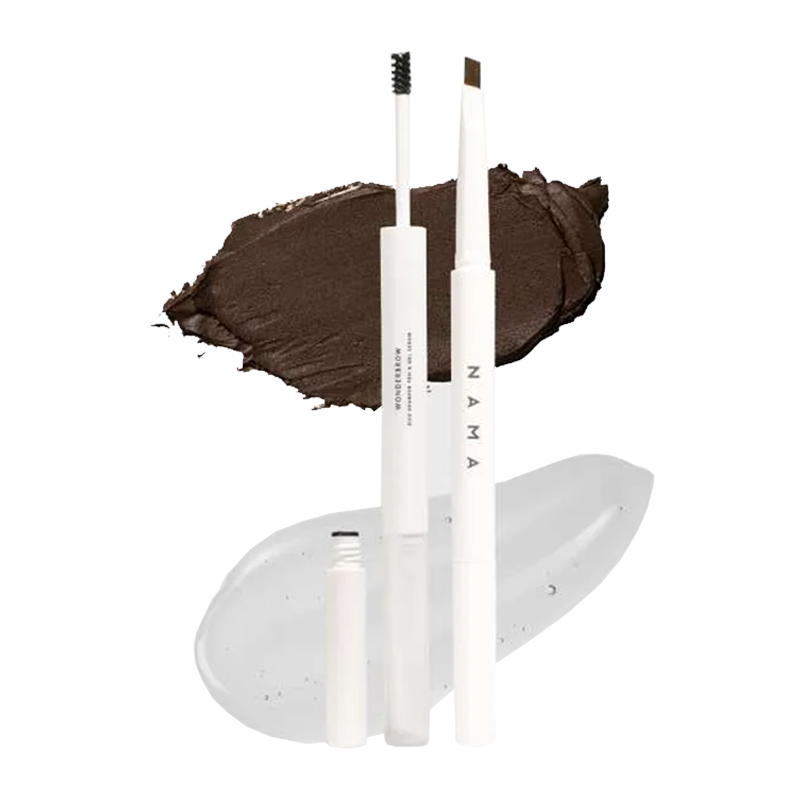 Nama Beauty WonderBrow Duo Sharper Pen & Gel Serum Dark Brown | Gogobli