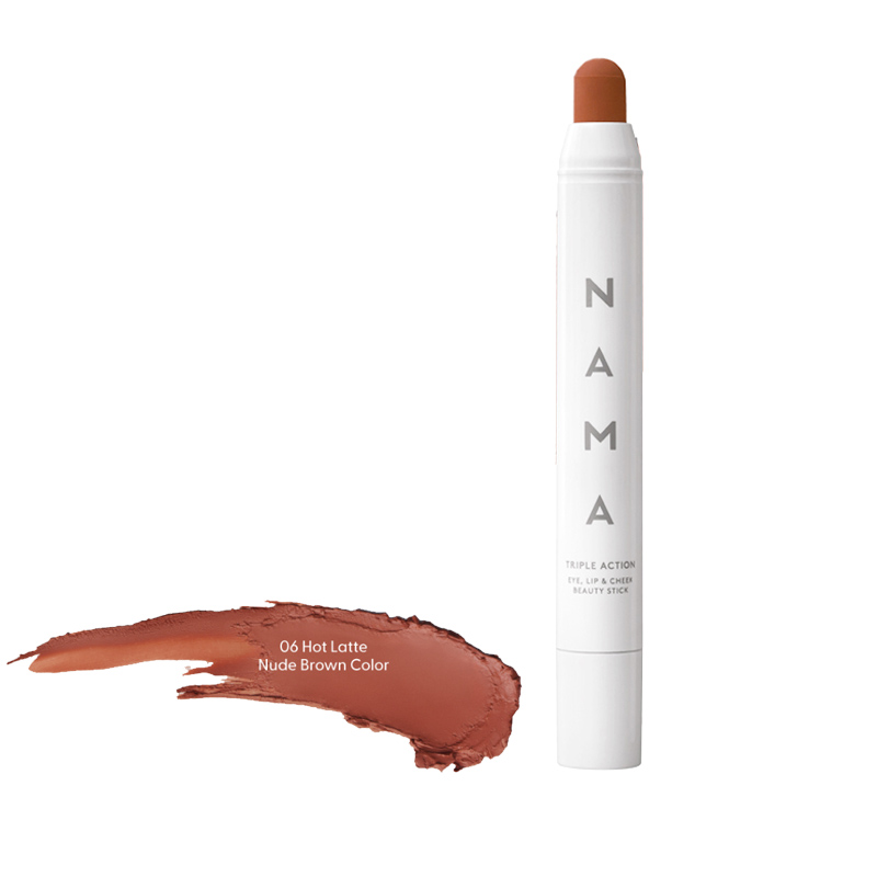 Nama Beauty Triple Action Beauty Stick Lip+Eye+Cheek 06. Hot Latte 1.8gr | Gogobli