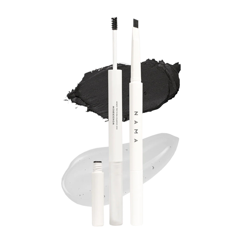 Nama Beauty WonderBrow Duo Sharper Pen & Gel Serum Dark Gray | Gogobli