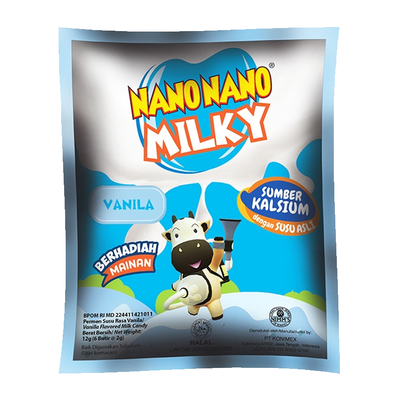 Nano-Nano Milky Vanila 12gr (6 Butir @2gr) | Gogobli