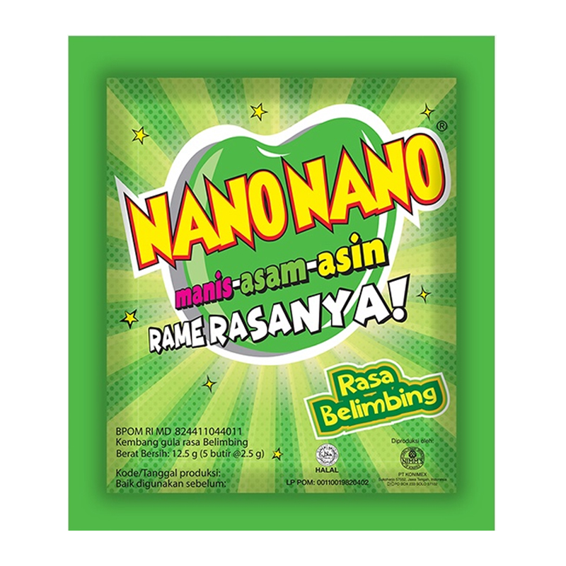 Nano-Nano Rasa Belimbing 12.5gr (5 Butir @ 2.5gr) | Gogobli