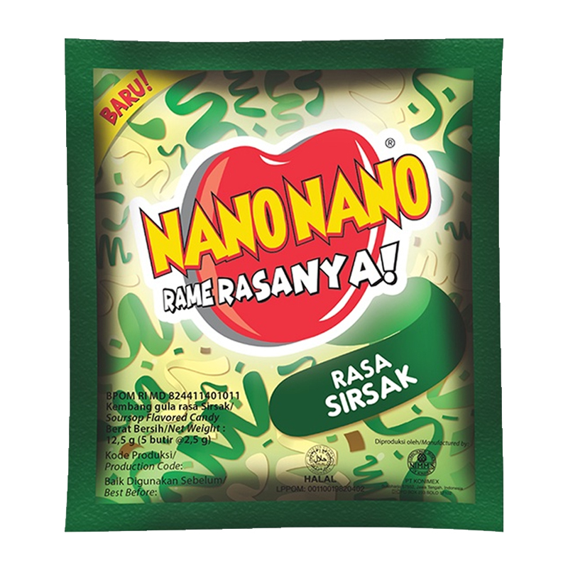 Nano-Nano Rasa Sirsak 12.5gr (5 Butir @ 2.5gr) | Gogobli