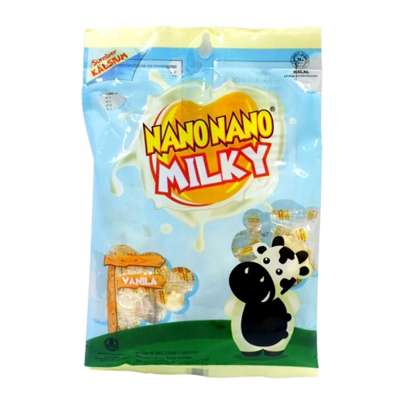 Nano-Nano Milky Vanila 40gr (20 Butir @2gr) | Gogobli