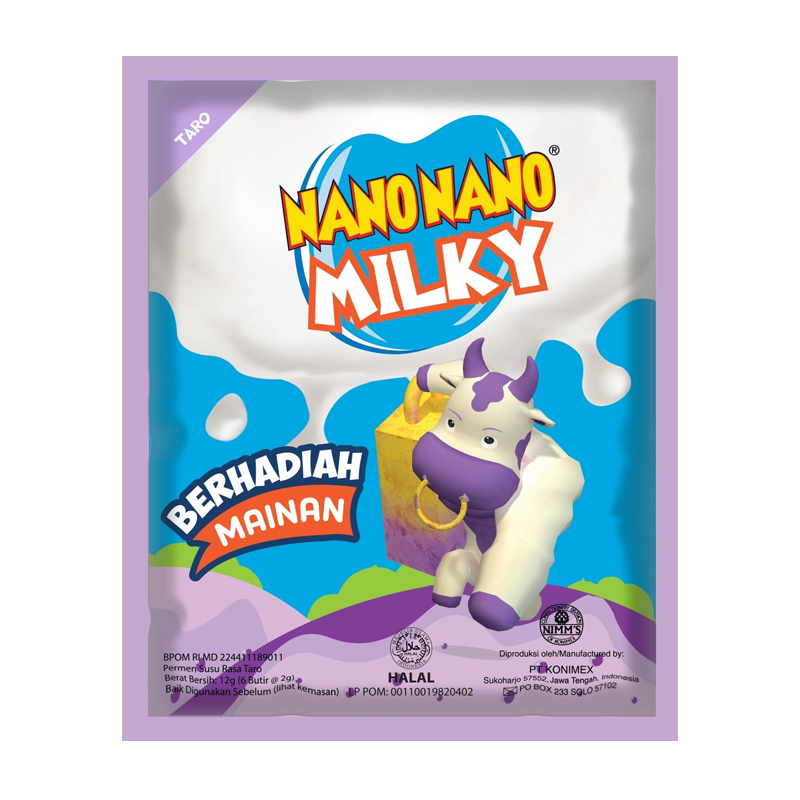 Nano-Nano Milky Taro 12gr (6 Butir @2gr) | Gogobli