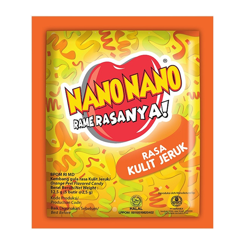 Nano-Nano Rasa Kulit Jeruk 12.5gr (5 Butir @ 2.5gr) | Gogobli
