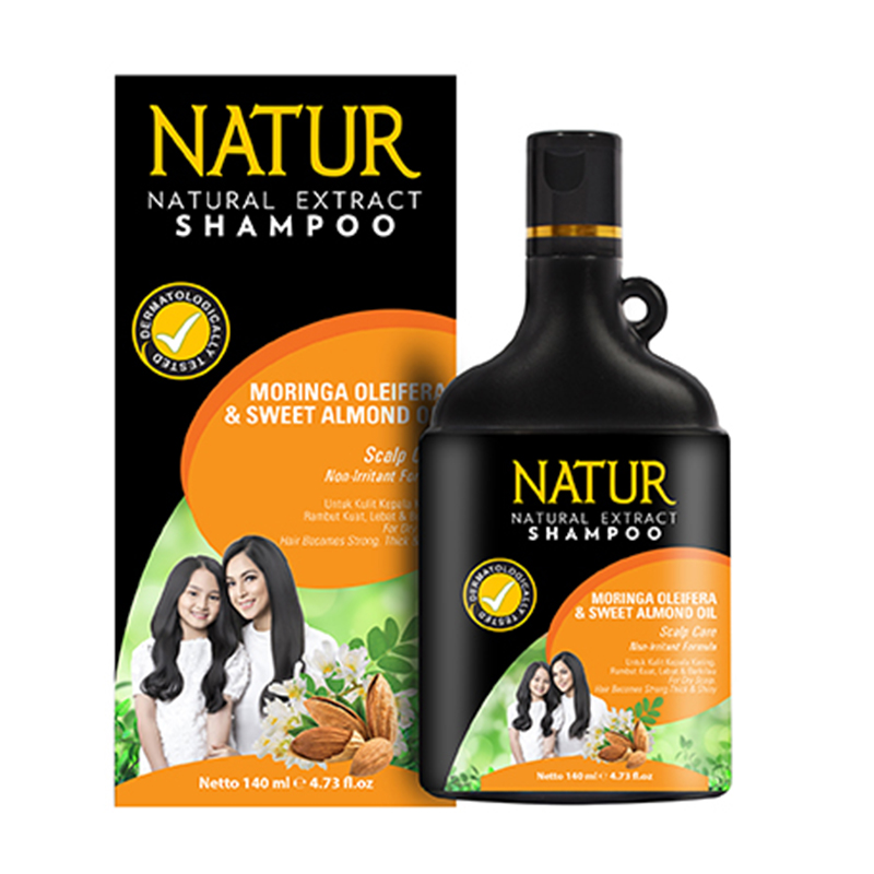 Natur Shampoo Moringa Oleifera And Sweet Almond 140ml | Gogobli
