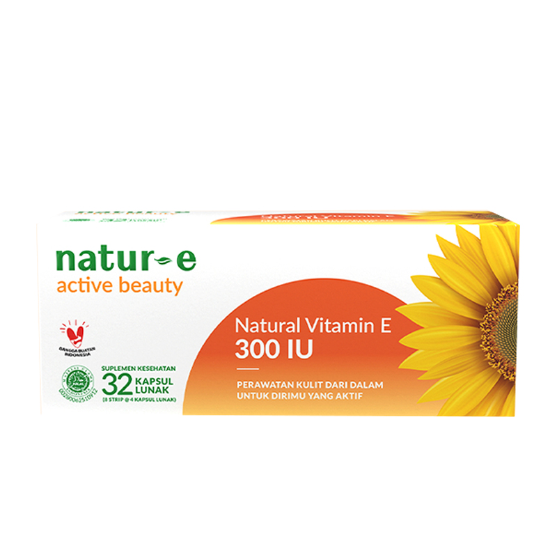 Natur E Active Beauty Natural Vitamin E 300 IU 32 Kapsul Lunak | Gogobli