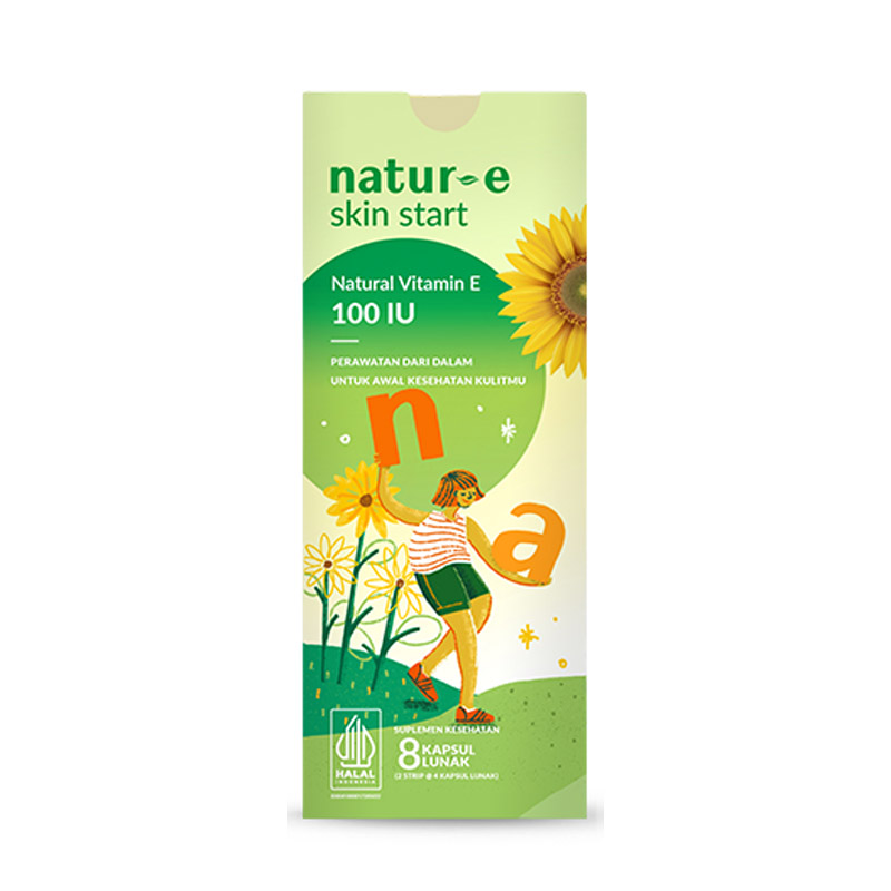 Natur E Skin Start Natural Vitamin E 100 IU 8 Kapsul Lunak | Gogobli