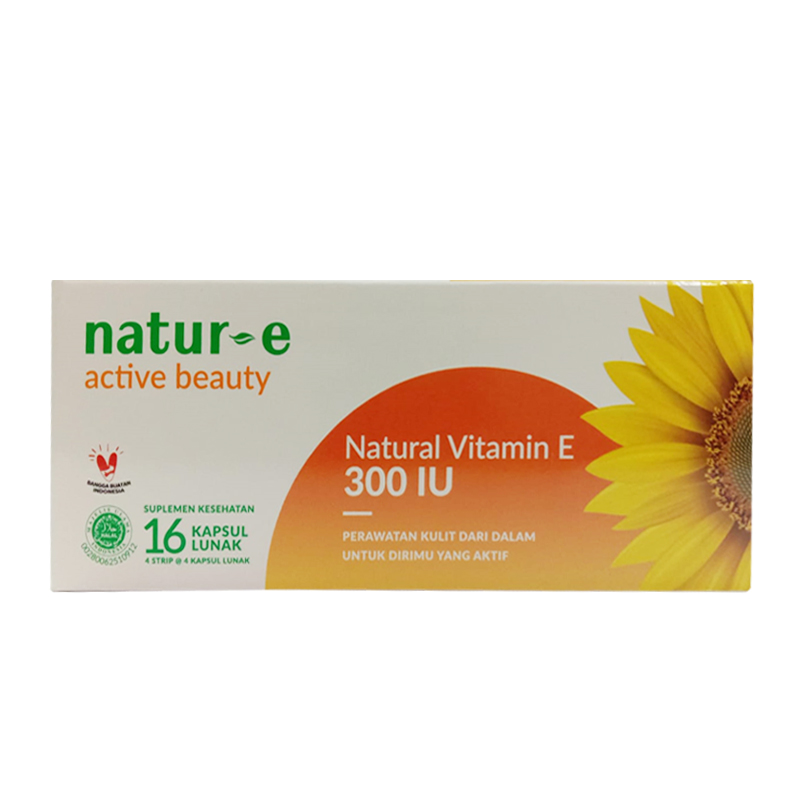 Natur E Active Beauty Natural Vitamin E 300 IU 16 Kapsul Lunak | Gogobli