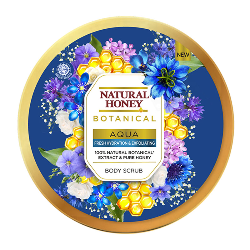 Natural Honey Botanical Body Scrub Aqua 200ml | Gogobli
