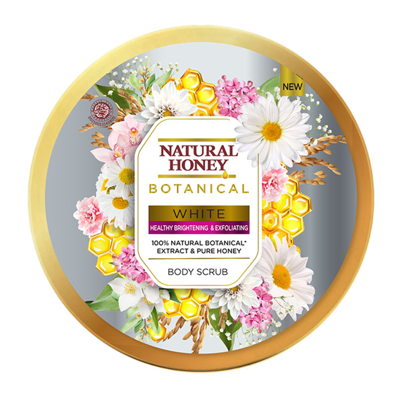 Natural Honey Botanical Body Scrub White 200ml | Gogobli
