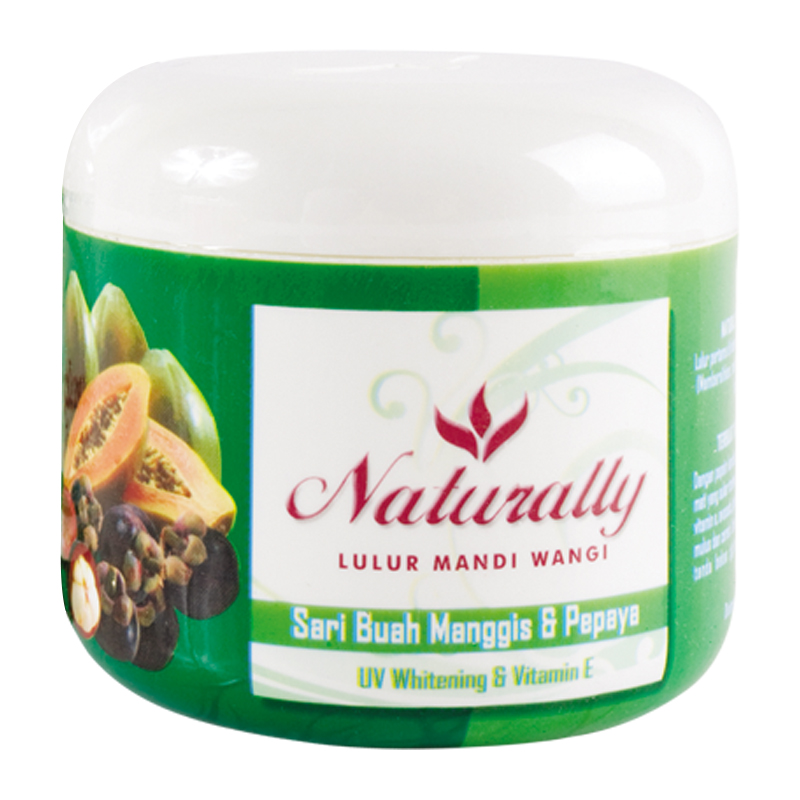 Naturally Lulur Wangi Sari Buah Manggis Dan Pepaya 200gr | Gogobli