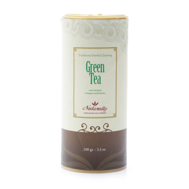 Naturally Exfoliating Rice Powder Green Tea 100gr | Gogobli