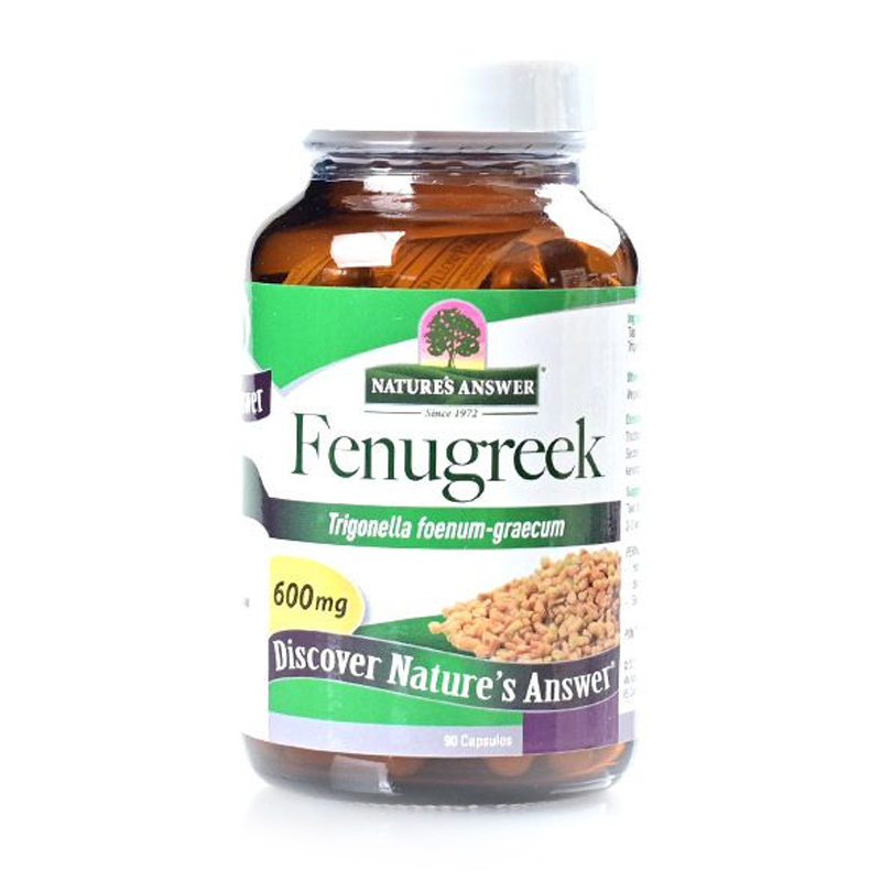 Natures Answer Fenugreek Seed Nature 600mg 90 Vegan Capsules | Gogobli