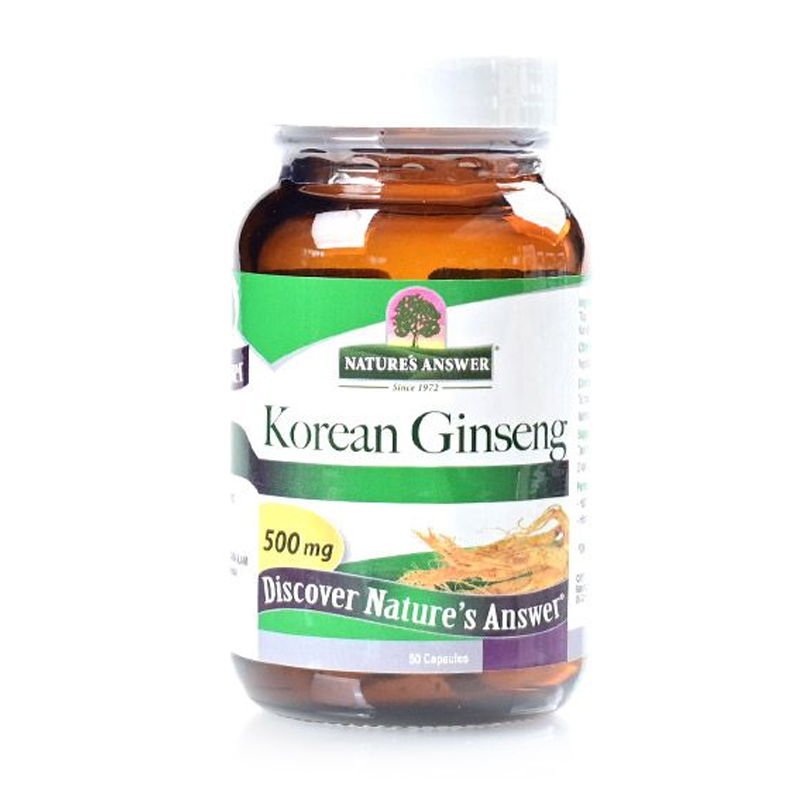 Natures Answer Korean Ginseng Root 500mg 50 Vegan Capsules | Gogobli