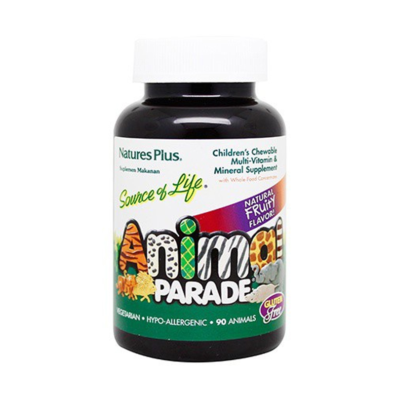 Natures Plus Animal Parade Kids Immune Booster Tropical Fruit 90 Tablet | Gogobli