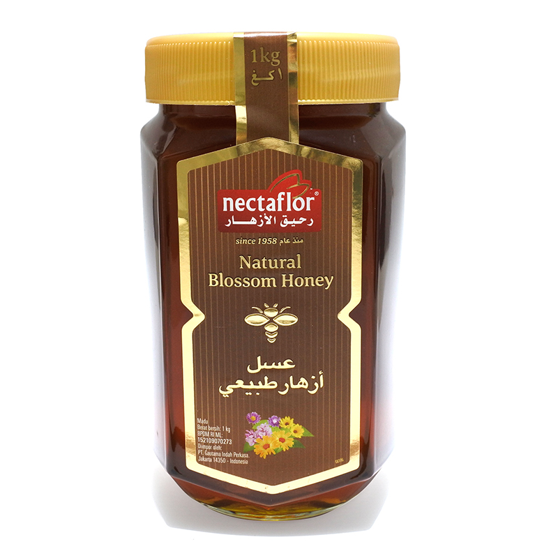Nectaflor Natural Blossom Honey Jar 1kg | Gogobli