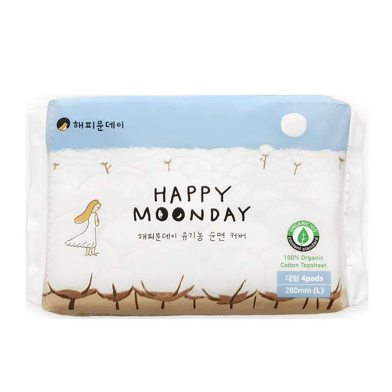 Happy Moonday Pembalut Large 4 Pads | Gogobli