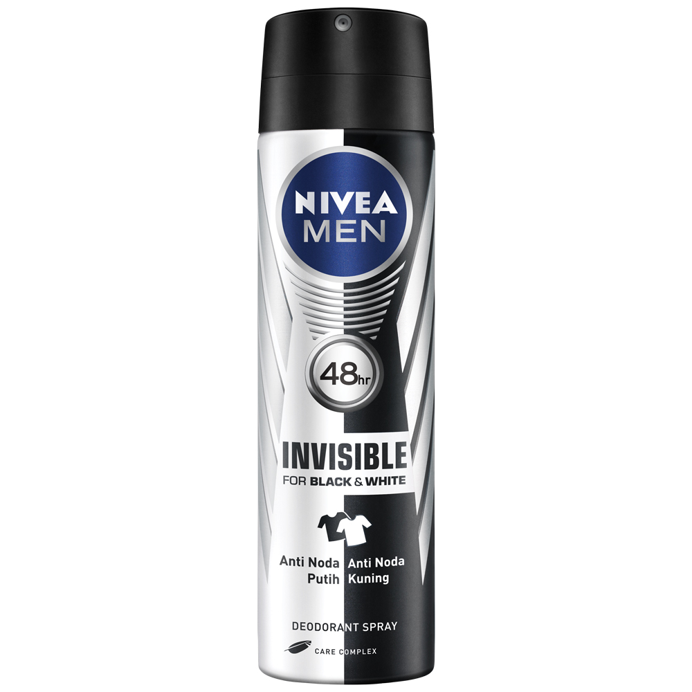 Nivea Deodorant Spray Invisible Black And White Clear Male 150ml | Gogobli