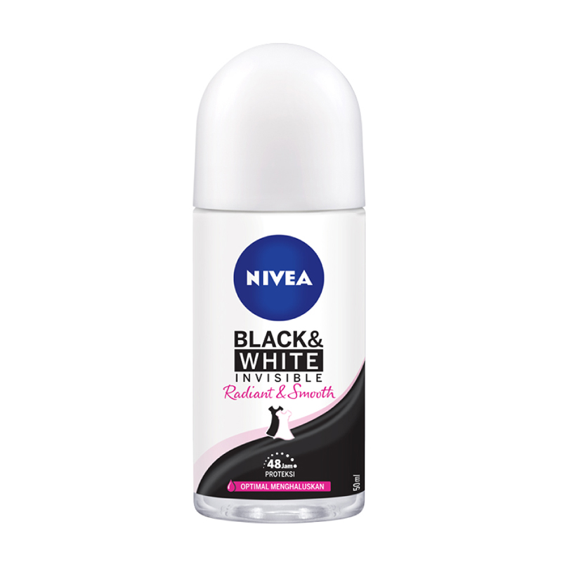Nivea Deodorant Roll On Black And White Invisible Radiant And Smooth 50ml | Gogobli
