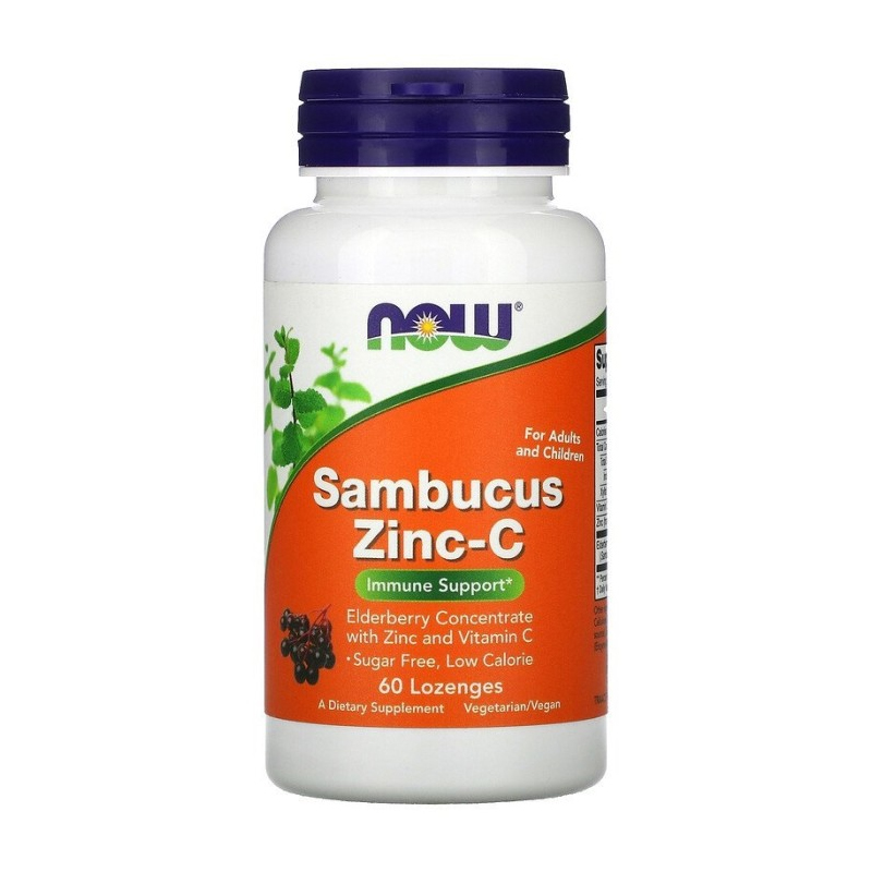 Now Sambucus Zinc-C 60 Lozenges | Gogobli