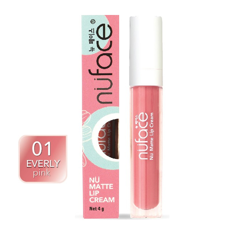 Nuface Nu Matte Lip Cream 01. Everly Pink 4gr | Gogobli