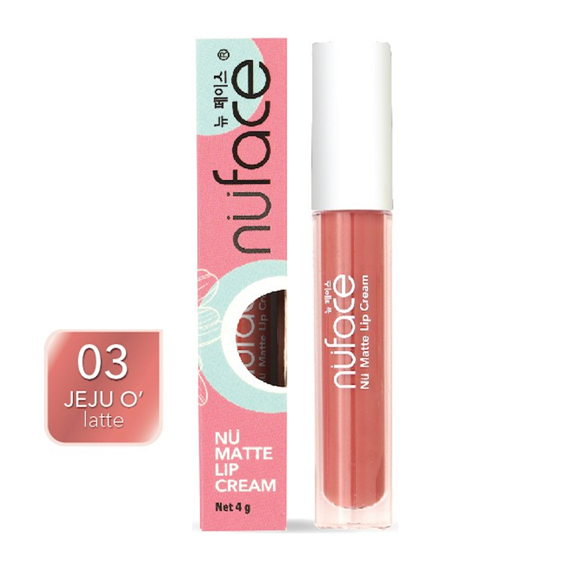 Nuface Nu Matte Lip Cream 03. Jeju O Latte 4gr | Gogobli