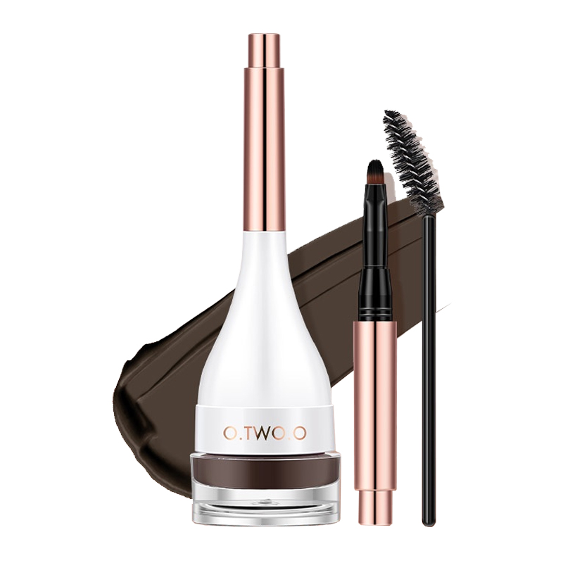 O.Two.O Waterproof Eyebrow Cream & Powder Gel Pomade #4 Black Tea 5gr (ED: Nov 25) | Gogobli