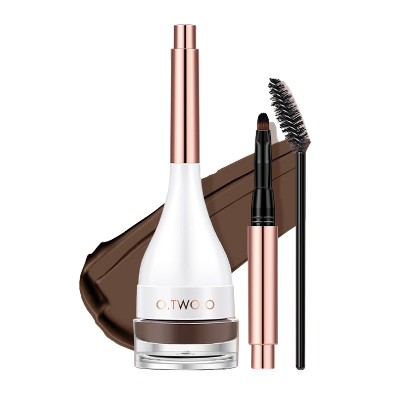 O.Two.O Waterproof Eyebrow Cream & Powder Gel Pomade #02 Dark Brown 5gr | Gogobli