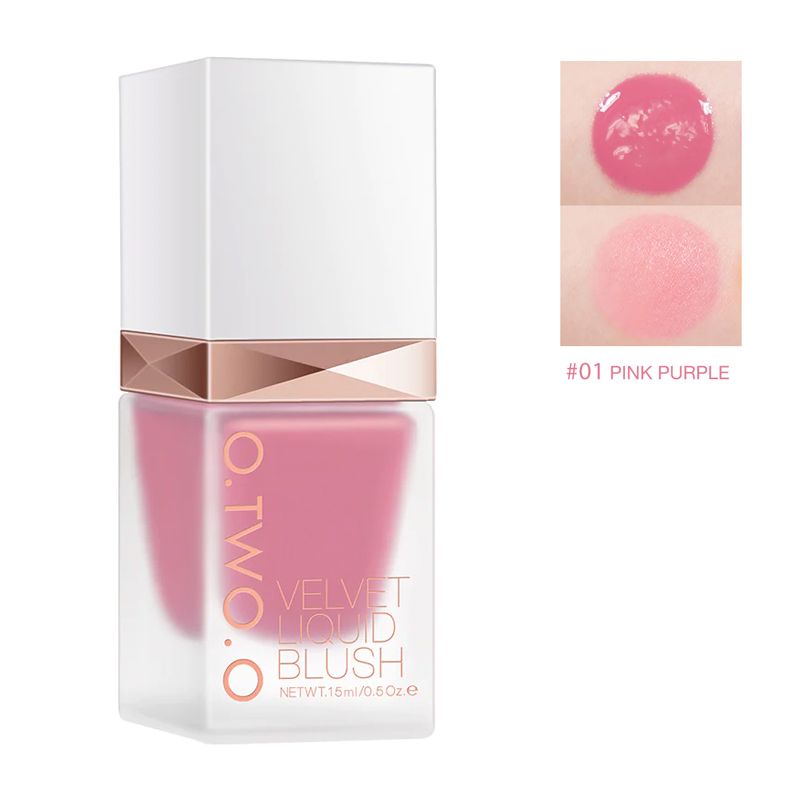 O.Two.O Velvet Liquid Blush #01 Pink Purple 1.5ml | Gogobli