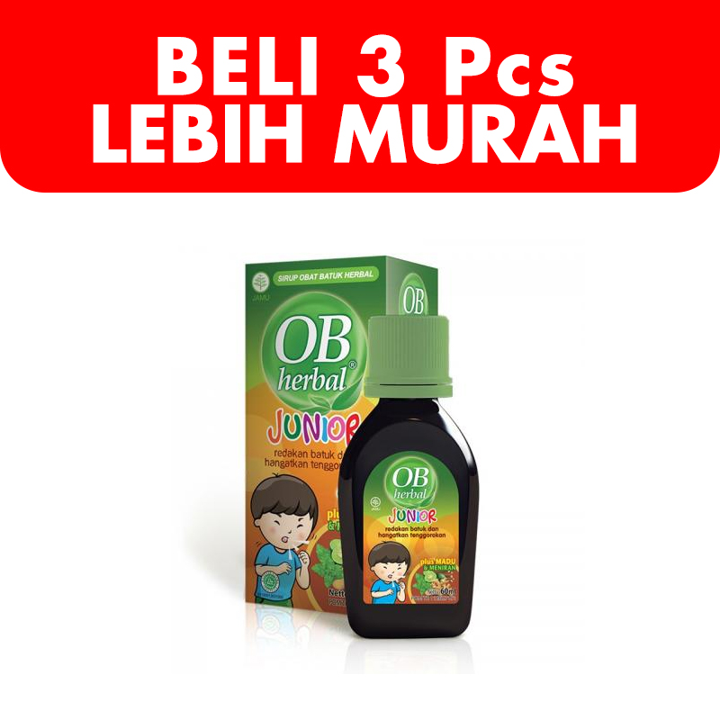 OB Herbal Junior 60ml (BELI 3 Pcs LEBIH MURAH) | Gogobli