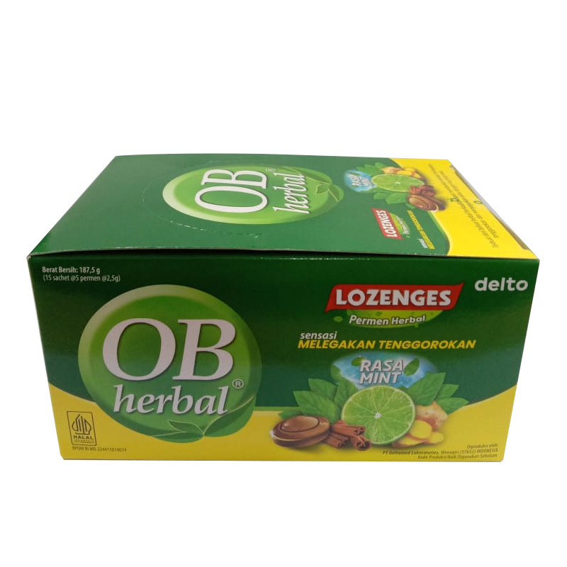 OB Herbal Lozenges Box 15 Sachet (5s @ 2.5gr) | Gogobli