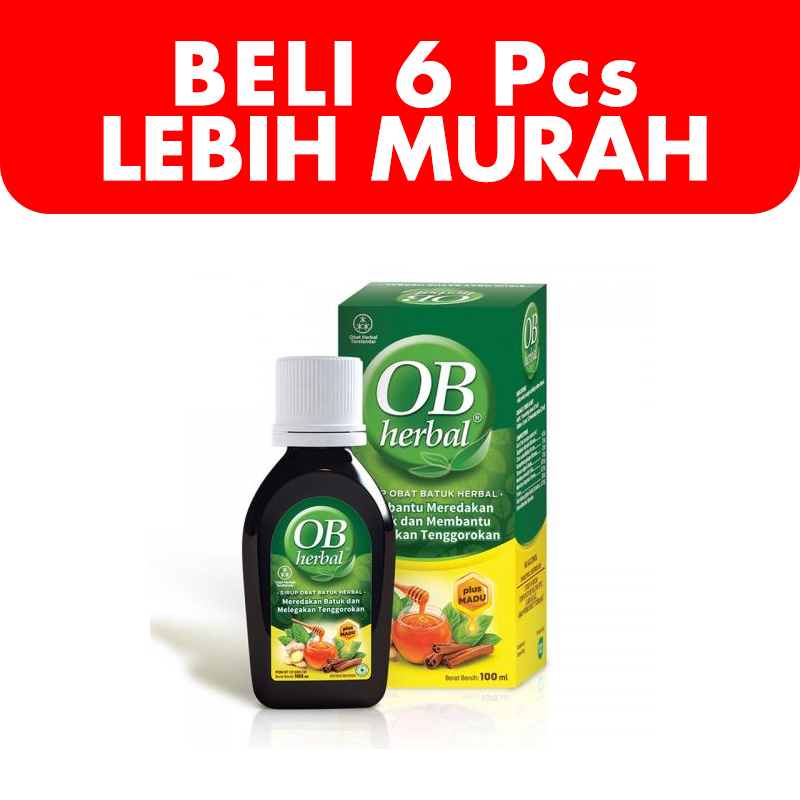 OB Herbal 100ml (BELI 6 Pcs LEBIH MURAH) | Gogobli