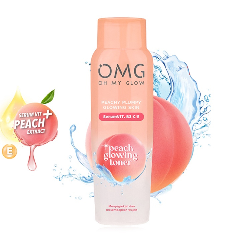 OMG Oh My Glow Peach Glowing Toner 100ml | Gogobli