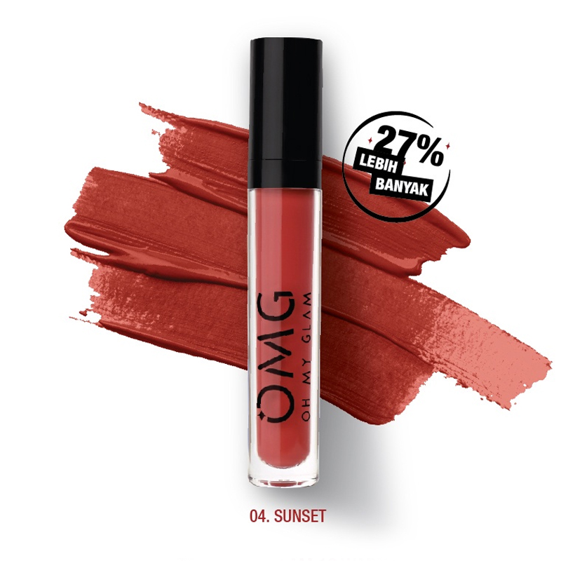 OMG Oh My Glam Matte Kiss Lip Cream 04 Sunset 2.9gr | Gogobli