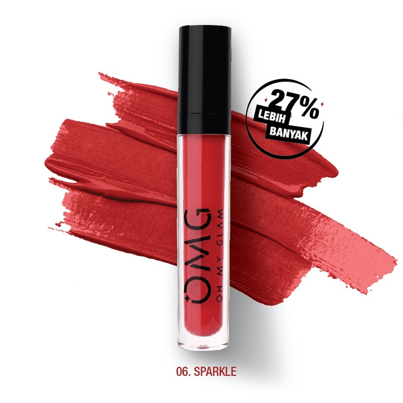 OMG Oh My Glam Matte Kiss Lip Cream 06 Sparkle 3.5gr | Gogobli
