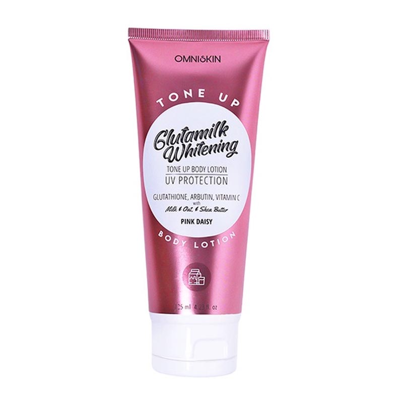 Omniskin Glutamilk Whitening Tone Up Body Lotion Pink Daisy 125ml | Gogobli