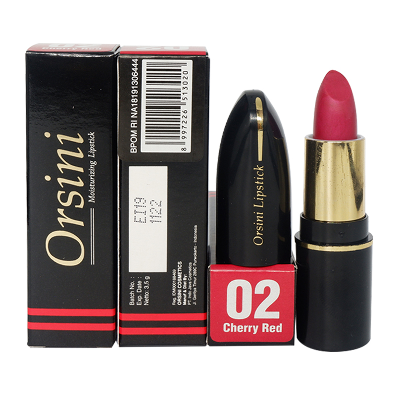 Orsini Moisturizing Lipstick No.02 Cherry Red 3.5gr | Gogobli