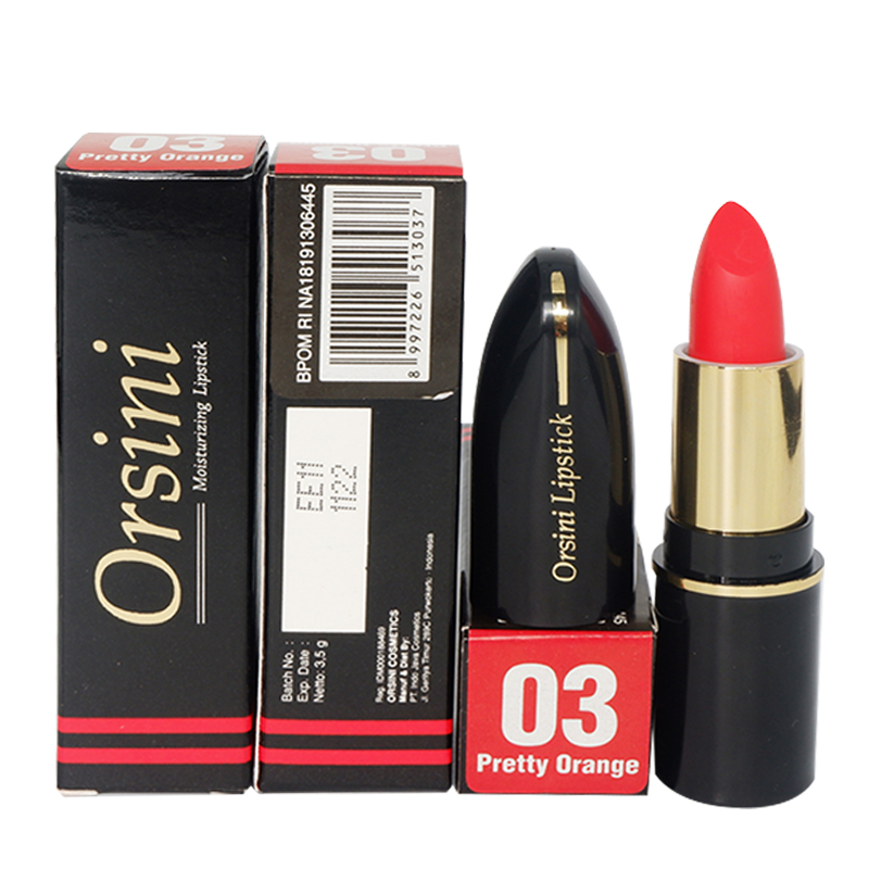 Orsini Moisturizing Lipstick No.03 Pretty Orange 3.5gr  | Gogobli