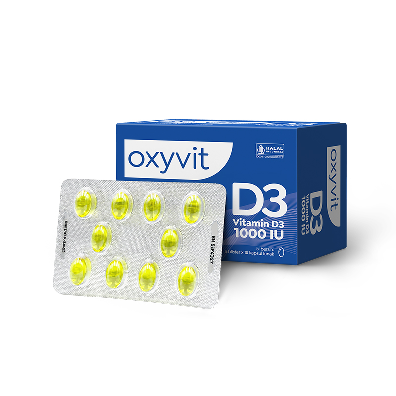 Oxyvit Vitamin D3 1000IU (5 Blister @10 Kapsul Lunak) | Gogobli