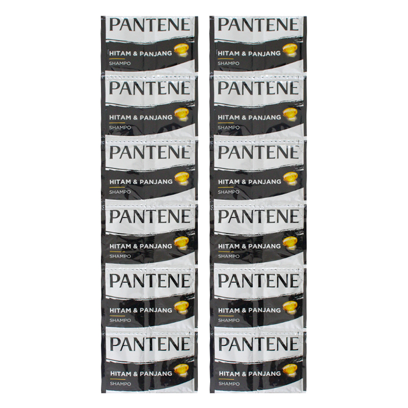 Pantene Shampo Hitam & Panjang Renceng (10ml X 12 Sachet) | Gogobli
