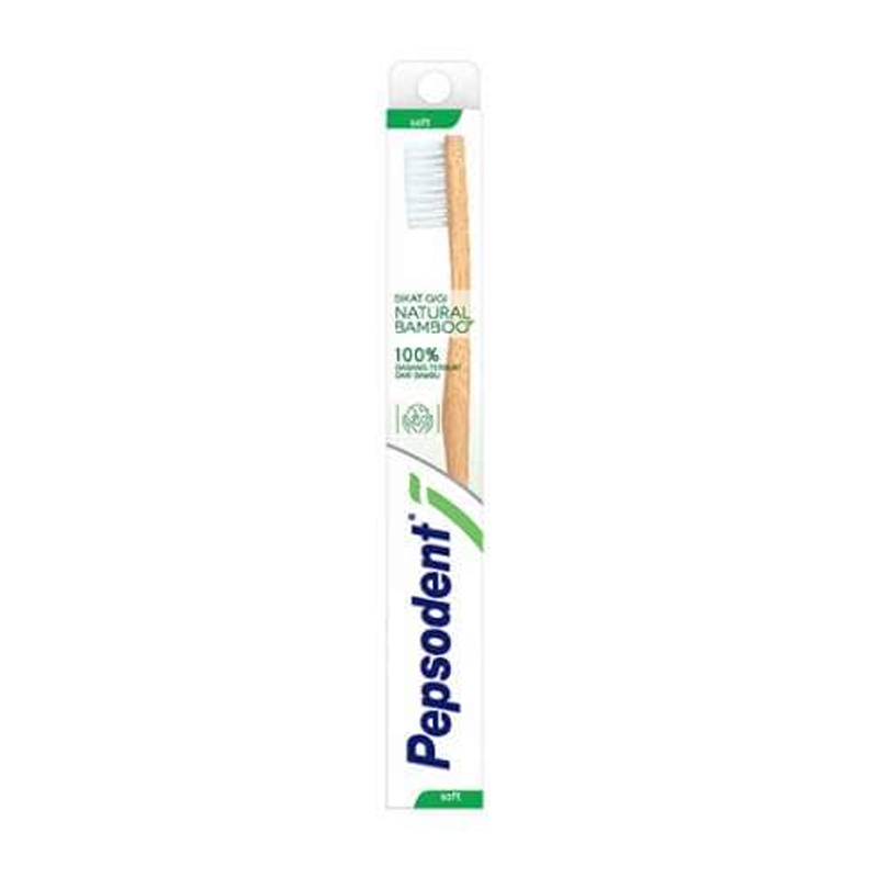 Pepsodent Toothbrush Natural Bamboo Soft 1pc (ED: Mei 23) | Gogobli