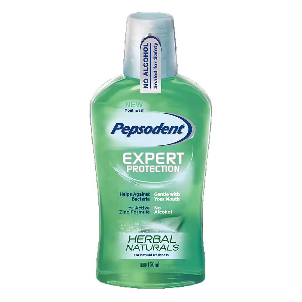 Pepsodent Mouthwash Herbal Natural 150ml | Gogobli