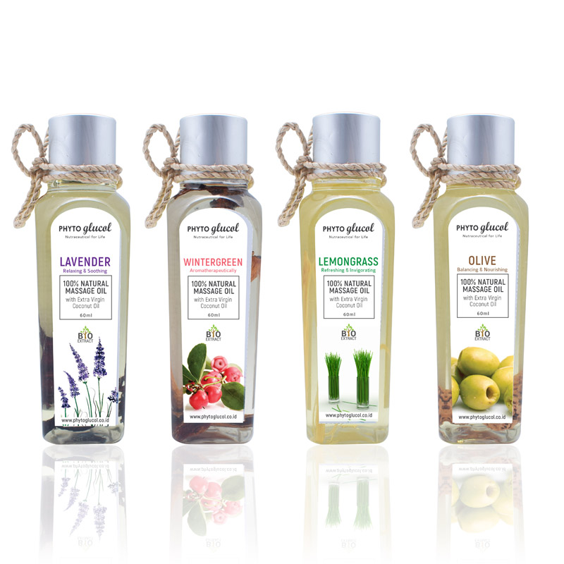 Phyto Glucol Massage Oil Series (4 Bottles @60ml) | Gogobli