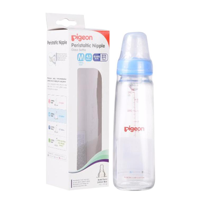 Pigeon Botol Susu Kaca K-8 Dark Blue 240ml | Gogobli