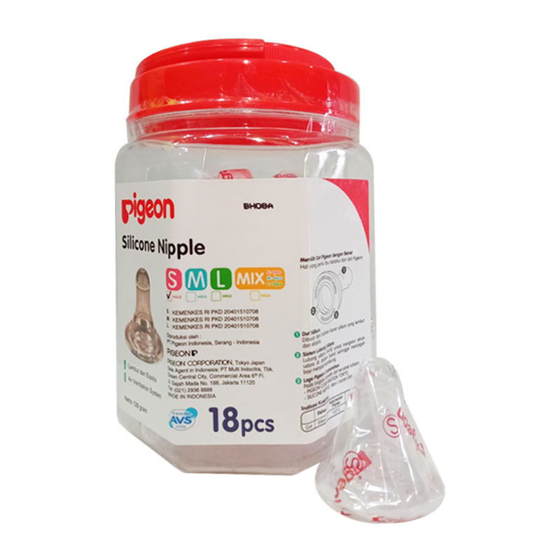 Pigeon Silicone Nipple Eco Toples Size S 18s | Gogobli