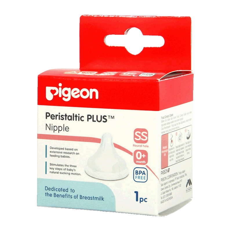 Pigeon Peristaltic Plus Nipple 1s SS | Gogobli