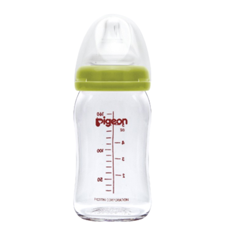 Pigeon Botol Susu Kaca Wide Neck Green 160ml | Gogobli